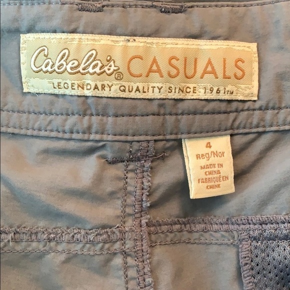 Cabela’s Casuals Gray Nylon Cargo Shorts Women's Size: Size 4 - Picture 5 of 9